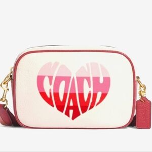 NWT  Mini Jamie Camera Bag With Stripe Heart Motif